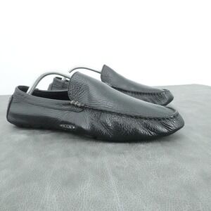 Polo Ralph Lauren Loafers Mens 8.5D Black Leather Slip On Driving Shoes